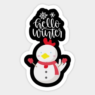 hello winter, hello christmas, christmas party Sticker